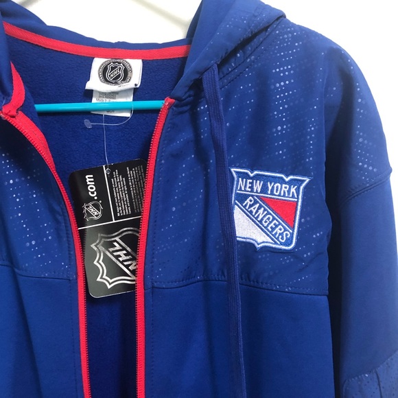 NHL New York Rangers Blue Fleece Hoodie - Picture 3 of 7
